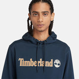Camisola com Capuz Linear Logo para Mulher em azul-marinho Timberland