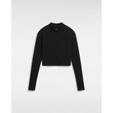 T-shirt de manga comprida e meia gola Mini Vans Preto