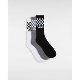 Meias Classic Check Crew (3 pares) Vans Preto