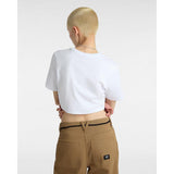 T-shirt Flying V Crew Crop Vans Branco