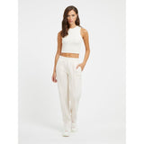 Top caveado crop em malha canelada Guess