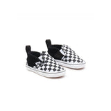 Ténis com banda aderente Checkerboard Slip-On para bebé (0-1 ano) Vans Preto