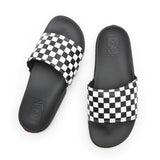 Sandálias Checkerboard Mens La Costa Slide-on Vans Preto