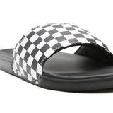 Sandálias Checkerboard Mens La Costa Slide-on Vans Preto