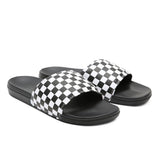 Sandálias Checkerboard Mens La Costa Slide-on Vans Preto