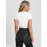 T-shirt elástica logo 4g com strass Guess