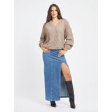 Camisola de malha com tranças Guess