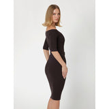 Vestido midi de malha cintado marciano Guess