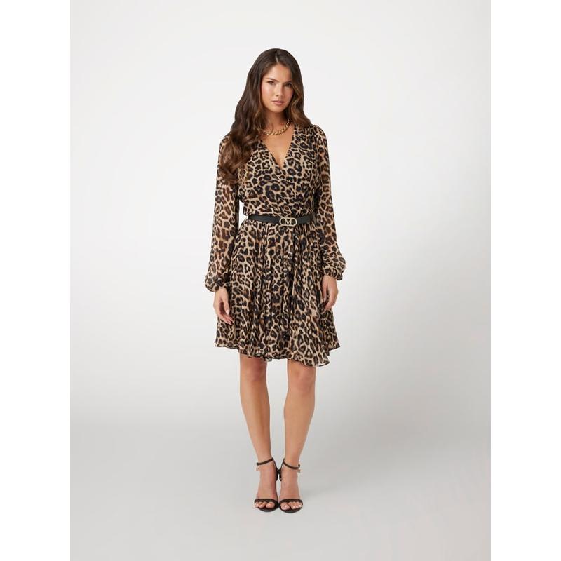 Vestido mini animalier marciano Guess