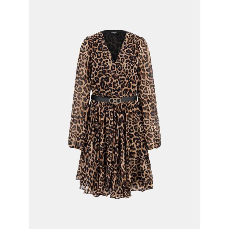 Vestido mini animalier marciano Guess