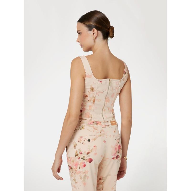 Bustier com estampado floral marciano Guess