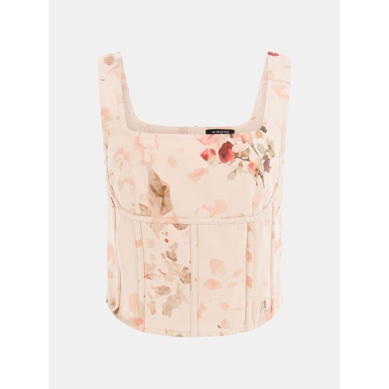 Bustier com estampado floral marciano Guess