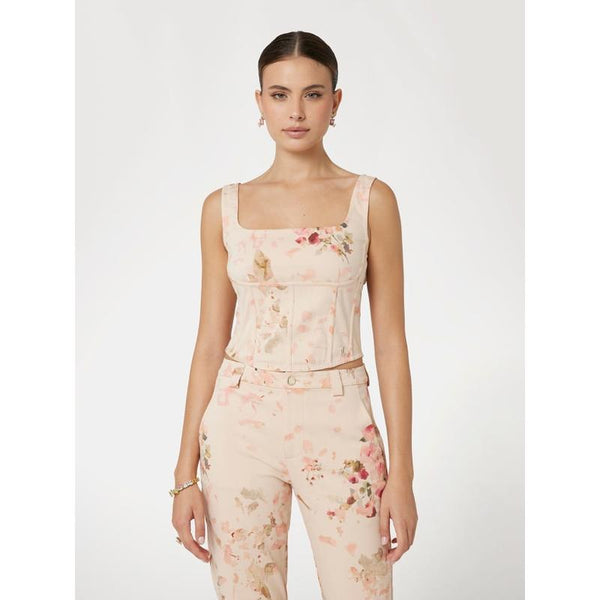 Bustier com estampado floral marciano Guess