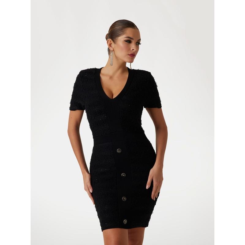 Vestido de malha mini bouclé Marciano Guess