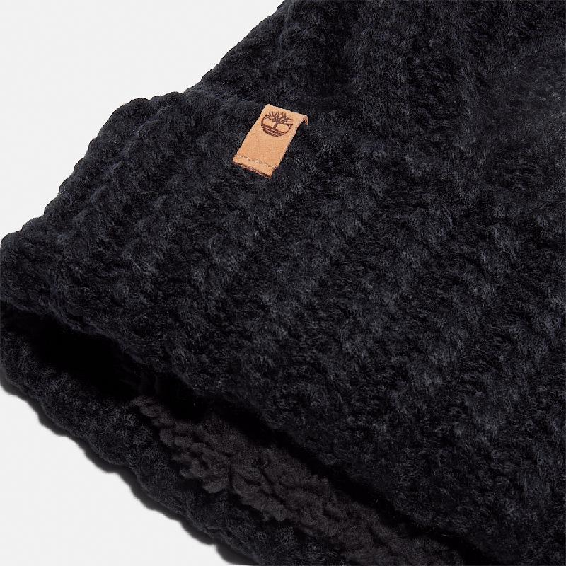 Gorro com Pompom em Entrançado Premium para Mulher em cinzento-claro Timberland