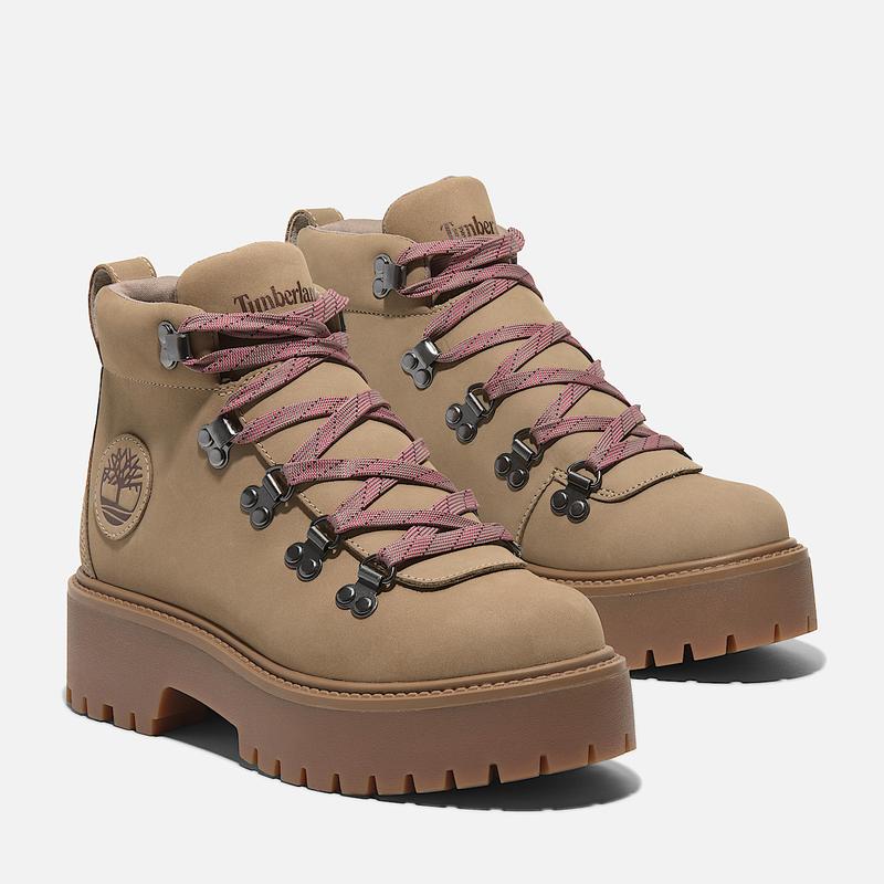 Hiker Plataforma com Atacadores Stone Street para Mulher em bege Timberland