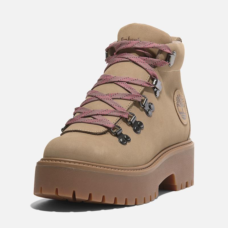 Hiker Plataforma com Atacadores Stone Street para Mulher em bege Timberland