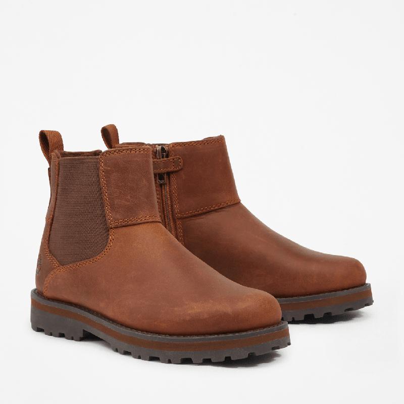 Bota Chelsea Courma Kid para Júnior em castanho Timberland