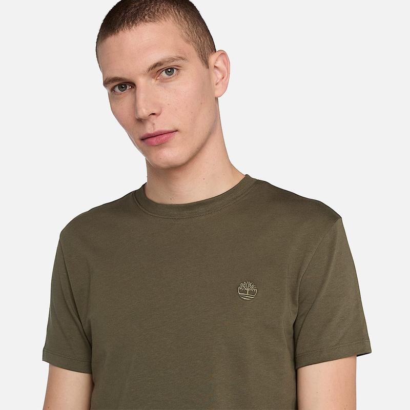 T-shirt Dunstan River para Homem em verde-escuro Timberland