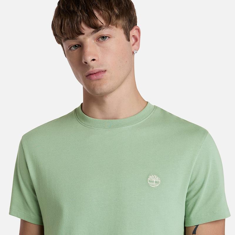 T-shirt Dunstan River para Homem em verde-escuro Timberland