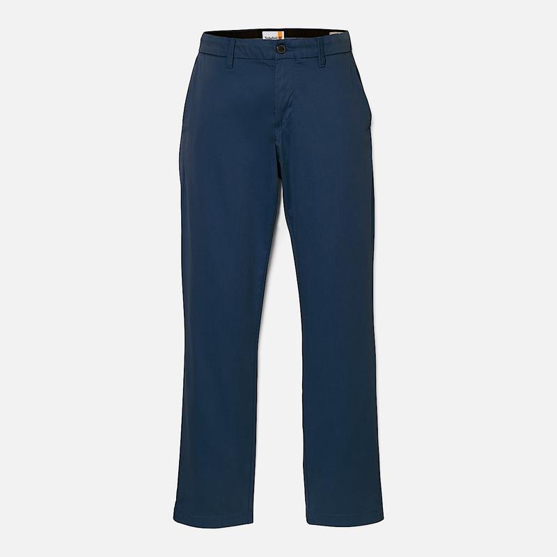 Calças Chino em Sarja Claremont para Homem em azul-escuro Timberland