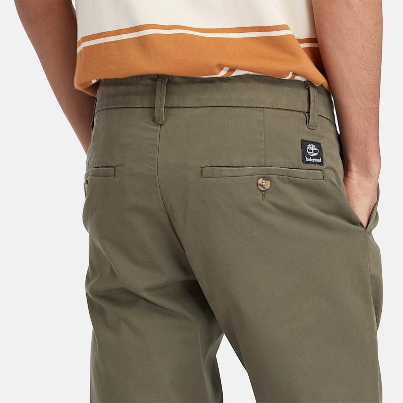 Calças Chino em Sarja Claremont para Homem em azul-escuro Timberland