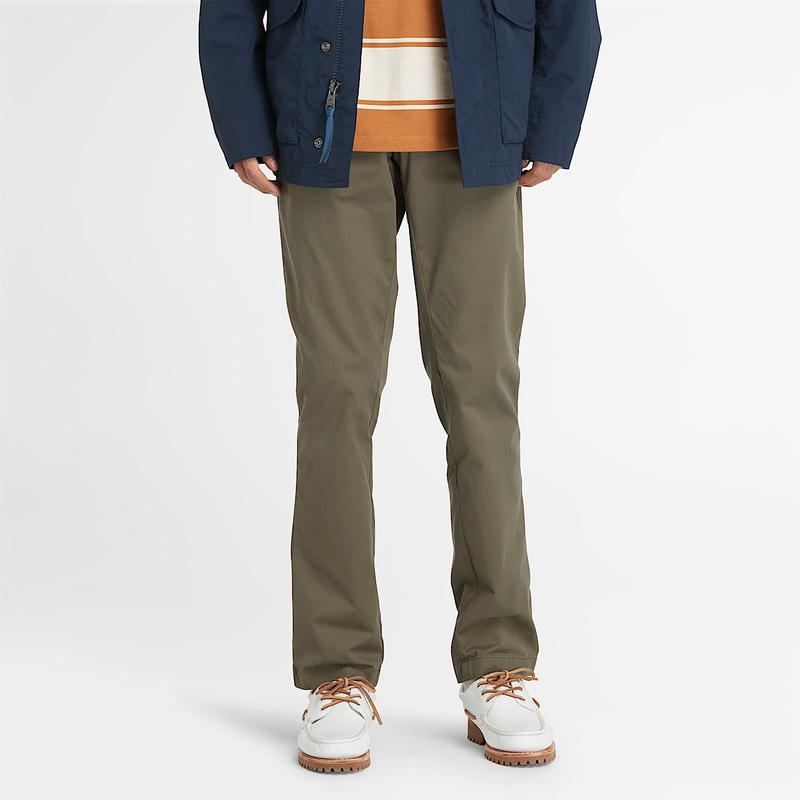 Calças Chino em Sarja Claremont para Homem em azul-escuro Timberland