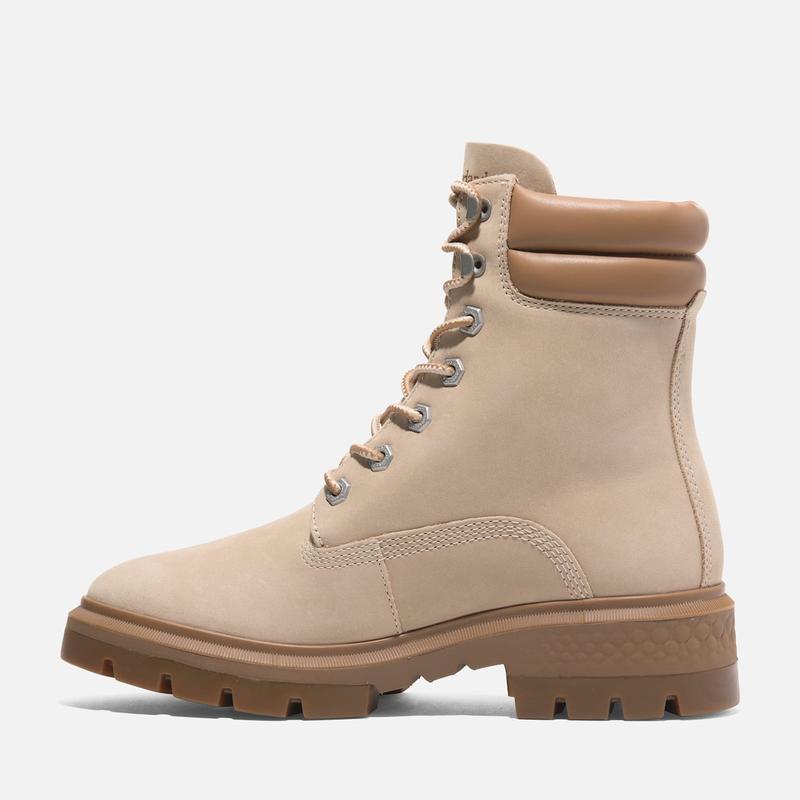 Bota Impermeável com Atacadores Mid Cortina Valley para Mulher em bege claro Timberland