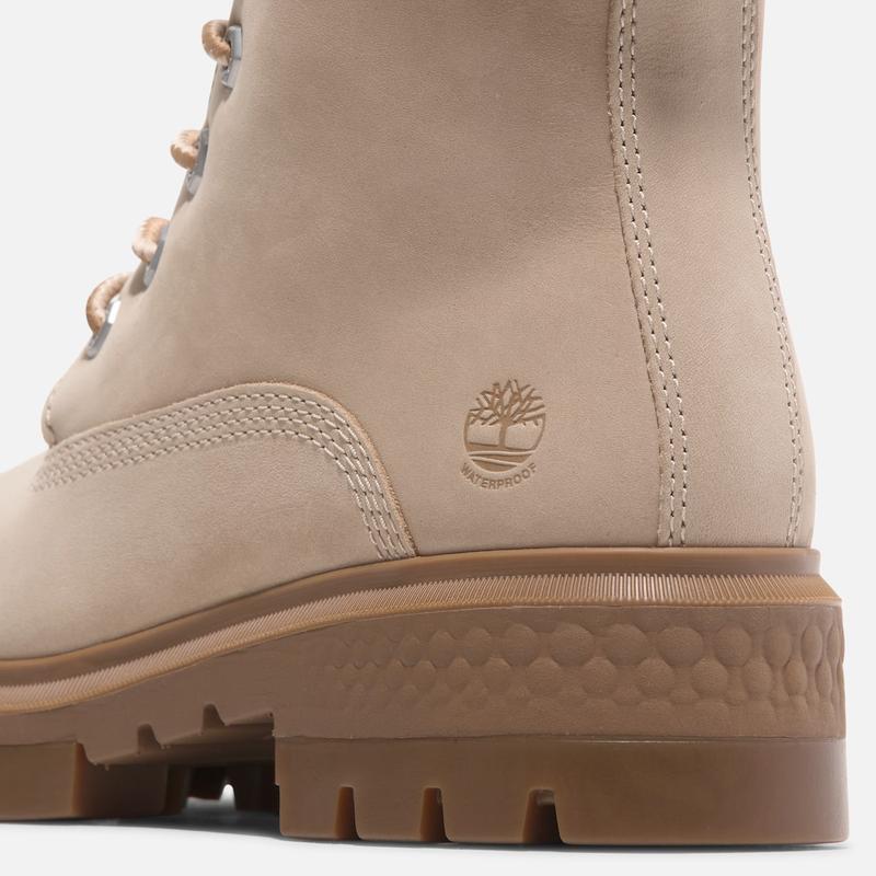 Bota Impermeável com Atacadores Mid Cortina Valley para Mulher em bege claro Timberland