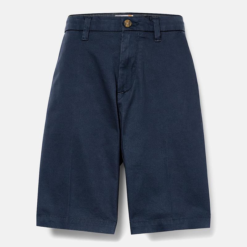 Calções Chino em Sarja Elásticos para Homem em azul-marinho Timberland