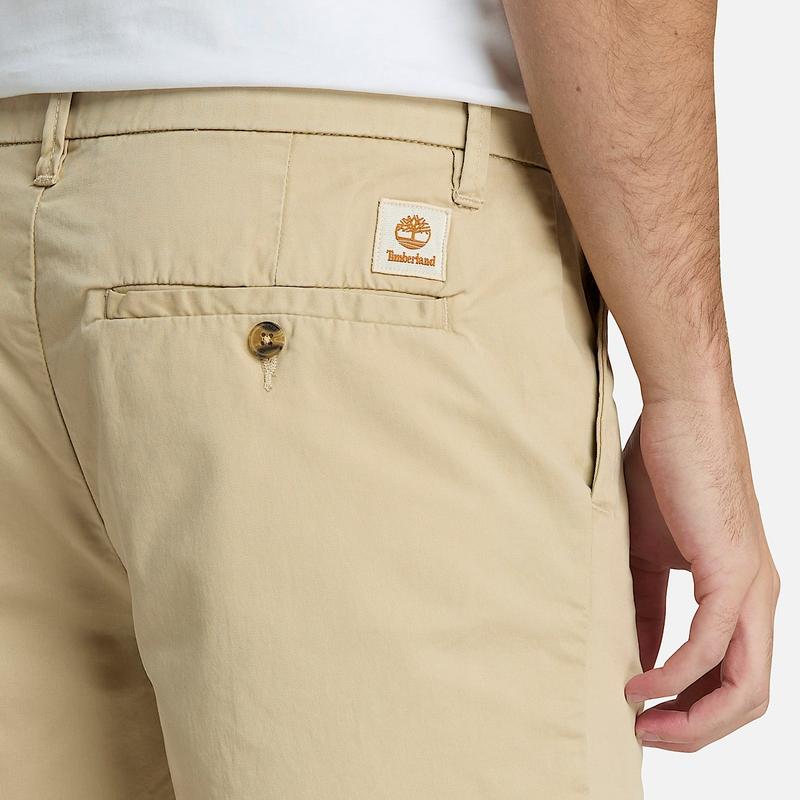 Calções Chino em Sarja Elásticos para Homem em azul-marinho Timberland