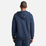 Casaco com Capuz e Fecho de Correr Integral Exeter River Loopback para Homem em azul-escuro Timberland