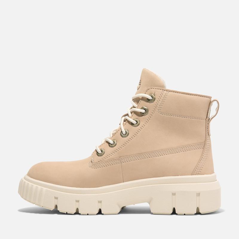 Bota com Atacadores Mid Field para Mulher em bege claro Timberland