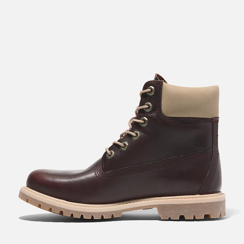 Bota Impermeável com Atacadores Timberland® Premium 6 Inch para Mulher em bege Timberland