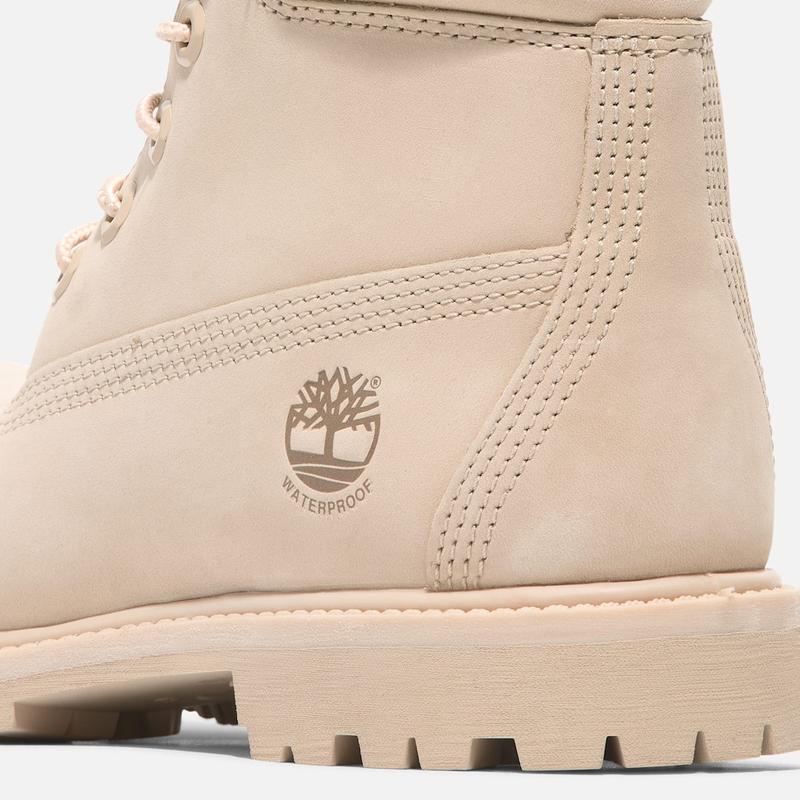 Bota Impermeável com Atacadores Timberland® Premium 6 Inch para Mulher em bege Timberland