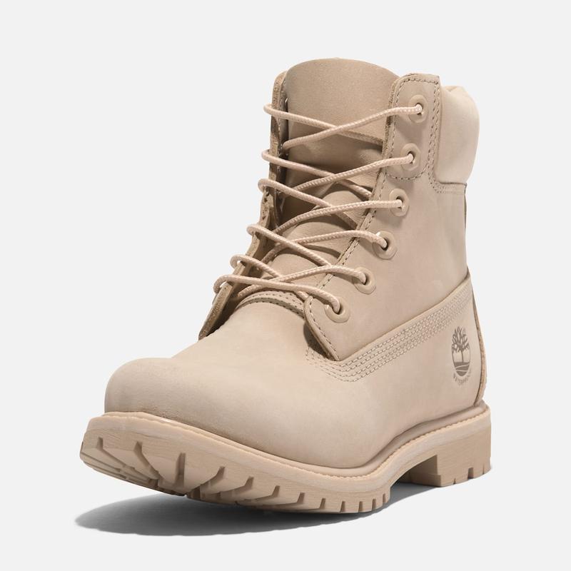 Bota Impermeável com Atacadores Timberland® Premium 6 Inch para Mulher em bege Timberland