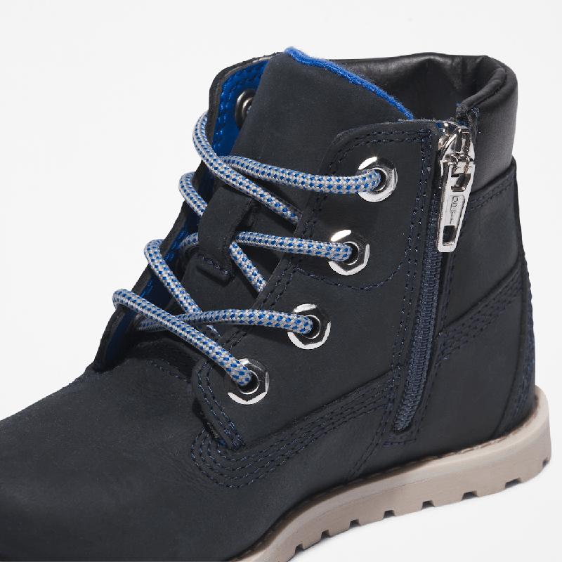 Bota com Fecho de Correr e Rebordo do Cano Fofo Pokey Pine para Criança em azul-escuro Timberland