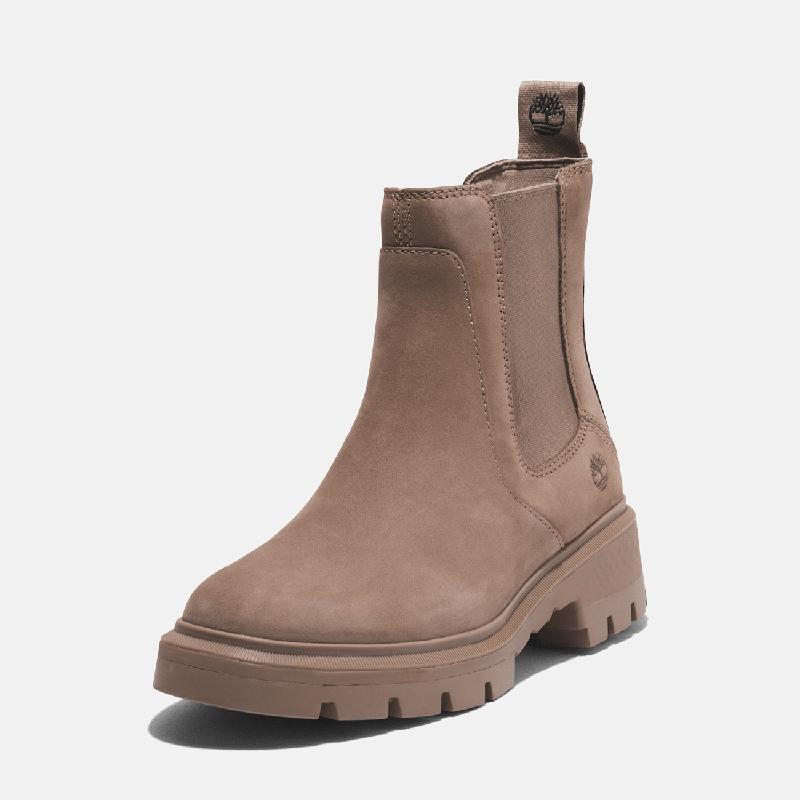 Bota Chelsea Mid Cortina Valley para Mulher em bege Timberland