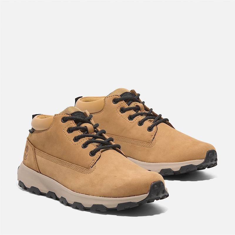 Ténis Impermeáveis com Atacadores Mid Winsor Park para Homem em amarelo Timberland