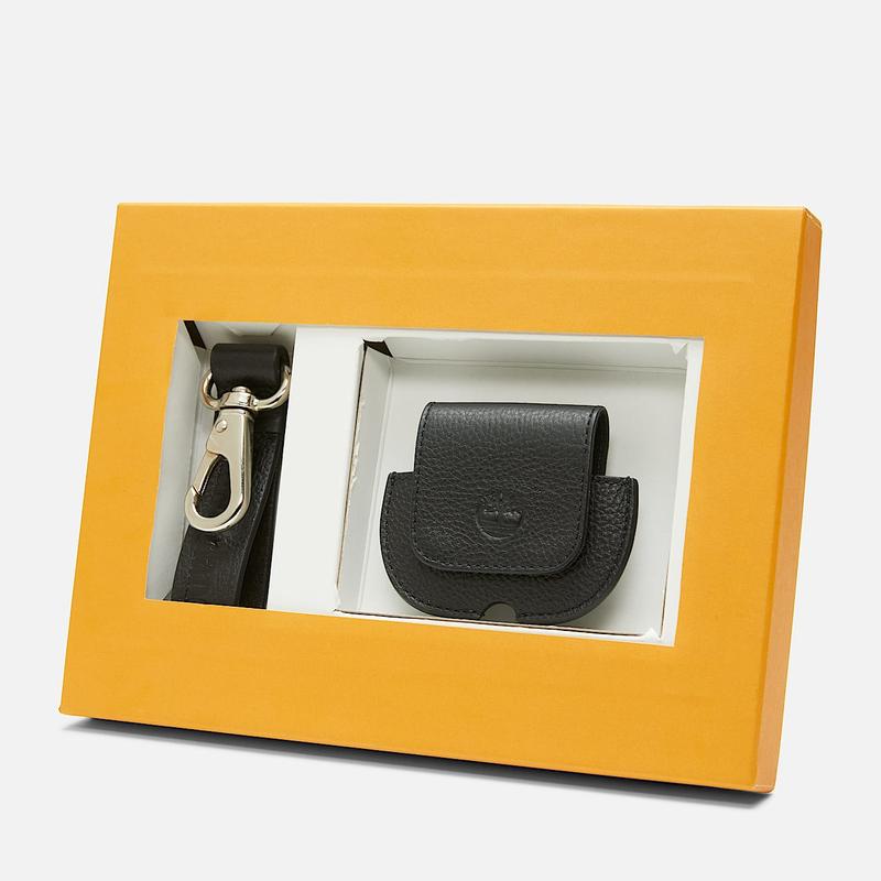 Conjunto de Oferta com Porta-chaves em Pele e Caixa para AirPods™ em preto Timberland