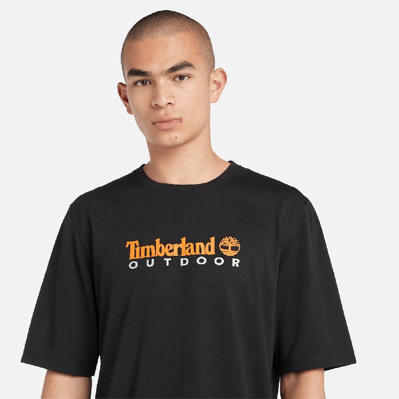 T-Shirt Outdoor Graphic com Proteção UV para Homem em preto Timberland