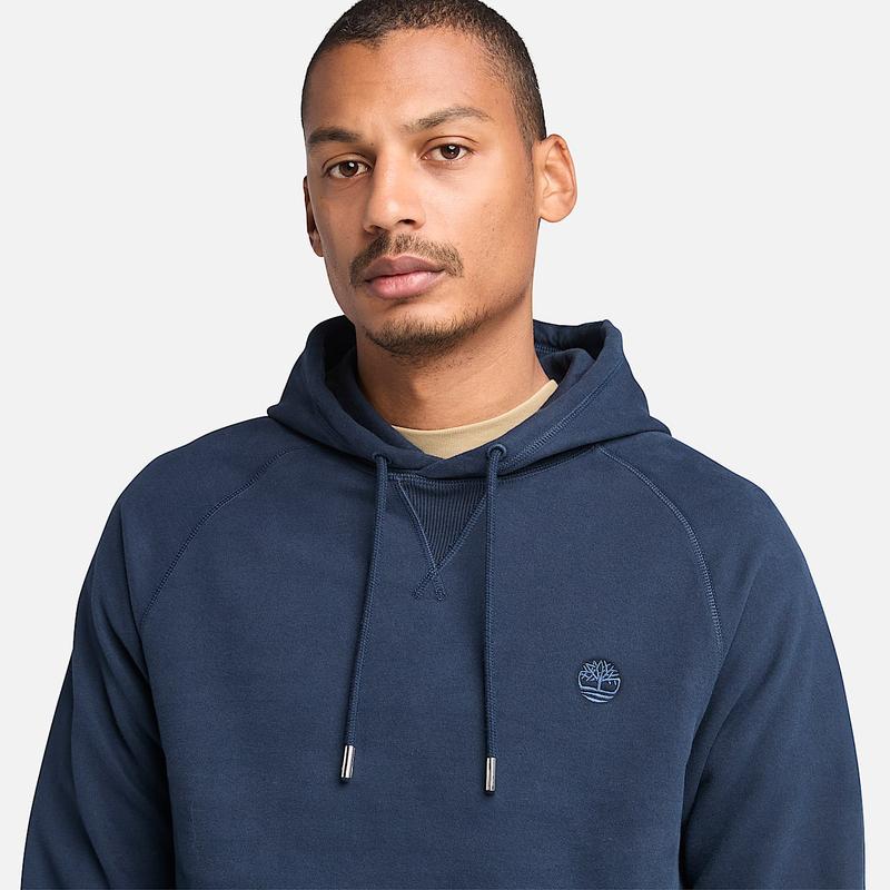 Camisola com Capuz Exeter River Loopback para Homem em azul-escuro Timberland