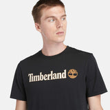 T-shirt de Manga Curta com Logótipo Linear Kennebec River para Homem em azul-escuro Timberland