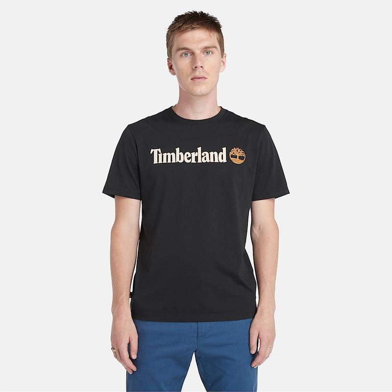 T-shirt de Manga Curta com Logótipo Linear Kennebec River para Homem em azul-escuro Timberland