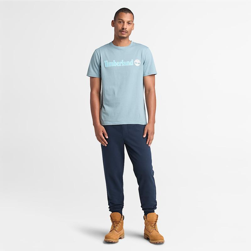 T-shirt de Manga Curta com Logótipo Linear Kennebec River para Homem em azul-escuro Timberland