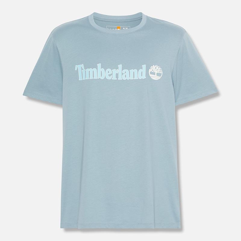 T-shirt de Manga Curta com Logótipo Linear Kennebec River para Homem em azul-escuro Timberland