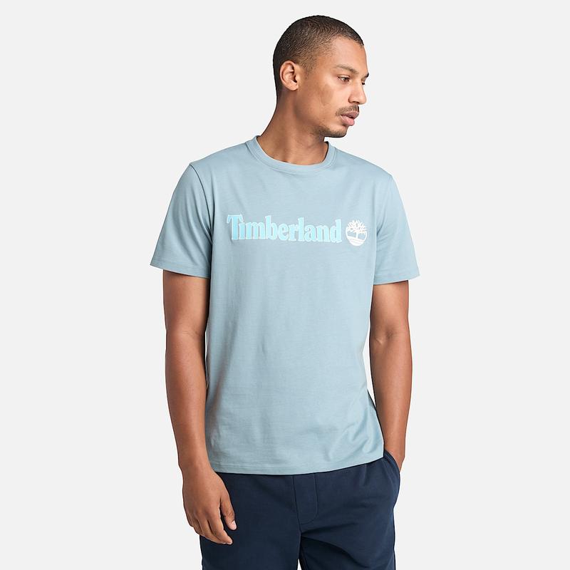 T-shirt de Manga Curta com Logótipo Linear Kennebec River para Homem em azul-escuro Timberland