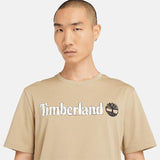 T-shirt de Manga Curta com Logótipo Linear Kennebec River para Homem em azul-escuro Timberland