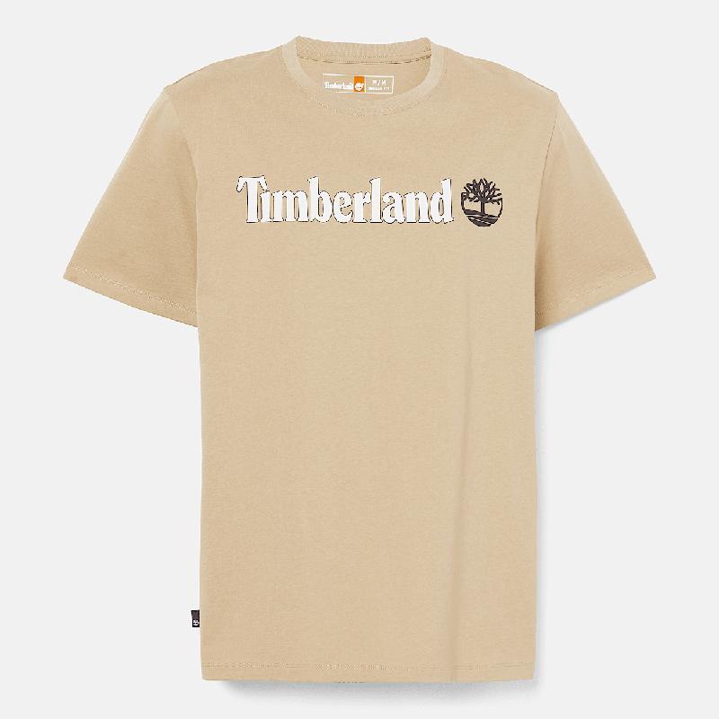 T-shirt de Manga Curta com Logótipo Linear Kennebec River para Homem em azul-escuro Timberland