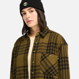 Camisa em Flanela de Peso Médio para Mulher em verde Timberland